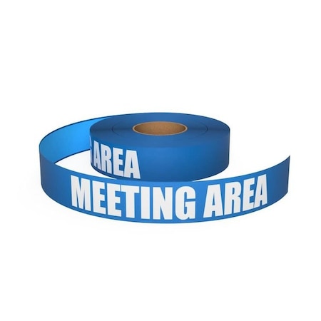 Ergomat Durastripe In-Line Printing 4in x 50ft Blue - MEETING AREA DSIL450-B-MEETINGAREA